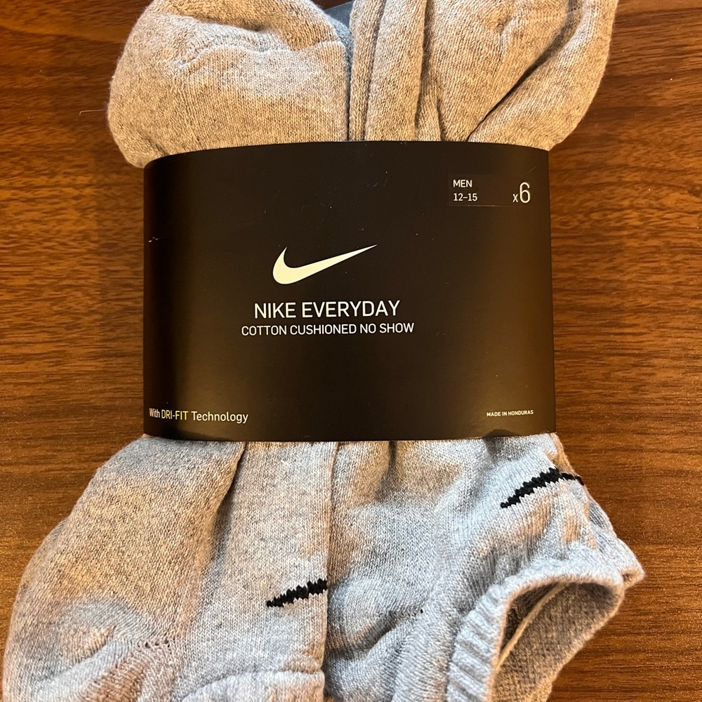 Nike Grey Socks - Brand new - 6 pairs